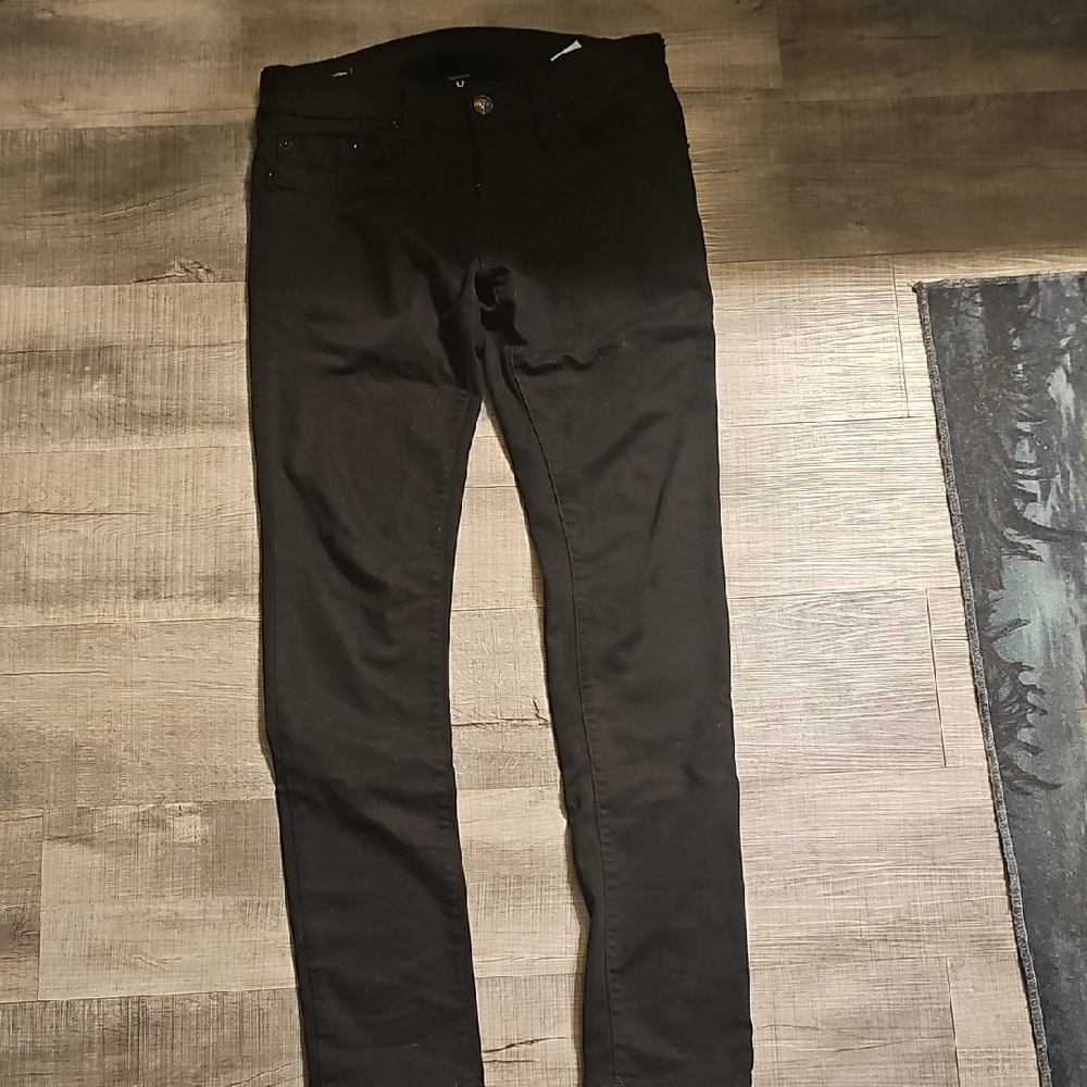 Mens 30X31 True Religion Rocco Slim Fit Black Jeans